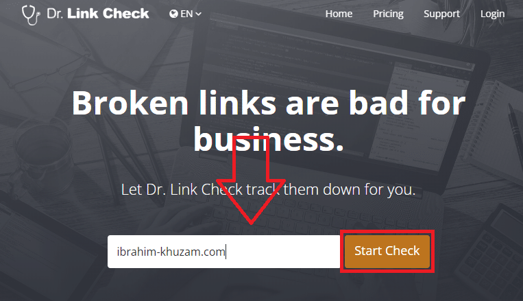  أداة فحص الروابط المعطلة المجانية من Drlinkcheck.com